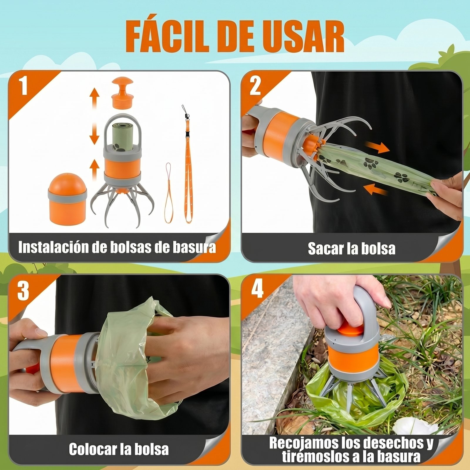 RECOGEDOR RESIDUOS MASCOTAS 2 x1 - Image 3